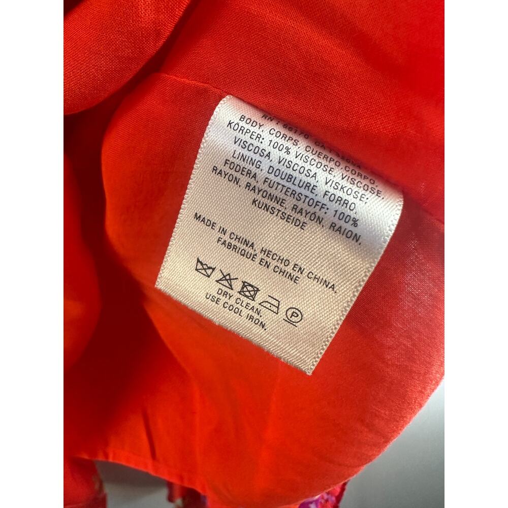 Maeve x Anthropologie Grecia Ruffle Dress Floral Red Handkerchief Hem Size 4 - Picture 12 of 13